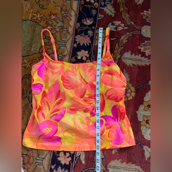VTG 80s 90s neon tankini swimsuit Sirena vintage size 13 or small medium - Picture 10 of 11